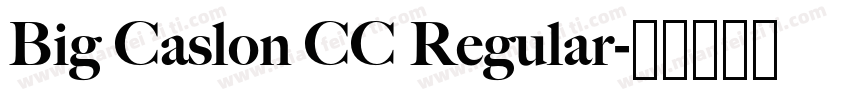 Big Caslon CC Regular字体转换